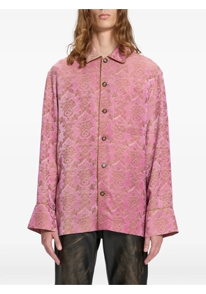 Ann Demeulemeester Damon damask-jacquard shirt - Pink