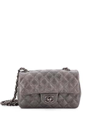 CHANEL Pre-Owned Classic Single Flap Bag Quilted Caviar Mini crossbody bag - Grey