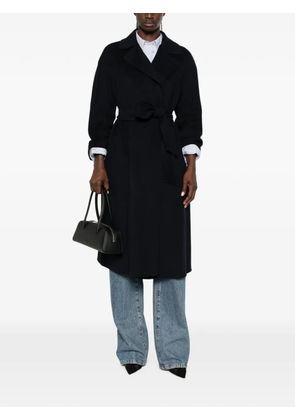 Max Mara Cles belted wrap coat - Blue