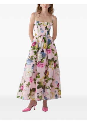 Carolina Herrera floral-print maxi dress - Pink