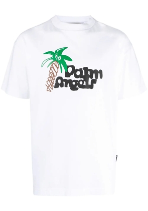 Palm Angels Sketchy-print cotton T-shirt - White