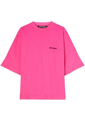 Palm Angels embroidered-logo crew-neck T-shirt - Pink