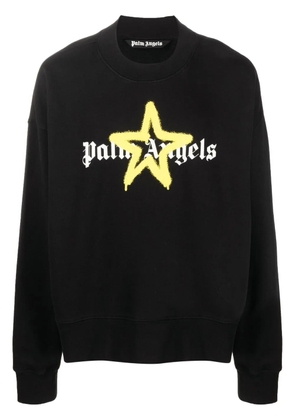 Palm Angels star sprayed-print sweatshirt - Black