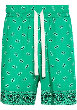 Palm Angels paisley-print deck shorts - Green