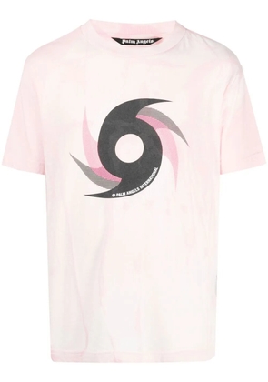 Palm Angels Hurricane Devore-print T-shirt - Pink