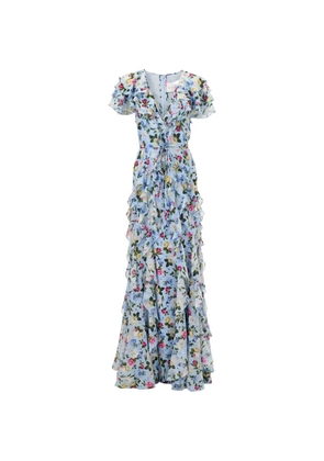 Carolina Herrera floral-print maxi dress - Blue
