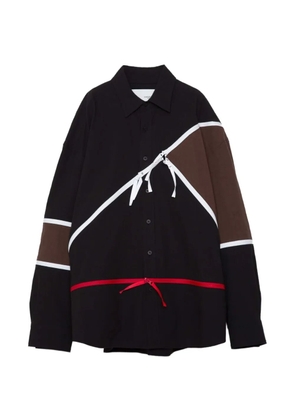 Yoshiokubo zip-detail long-sleeve shirt - Black