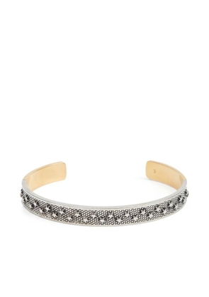 Maison Margiela Star-pattern textured cuff bracelet - Silver