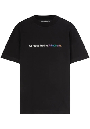 Palm Angels logo-print crew-neck T-shirt - Black