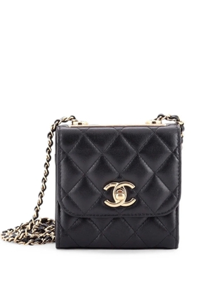 CHANEL Pre-Owned Trendy CC Clutch with Chain Quilted Lambskin Small crossbody bag - Black