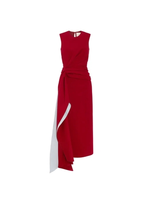 Roksanda Elham draped crepe midi dress - Red