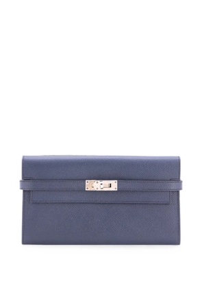 Hermès Pre-Owned Kelly Wallet Verso Epsom Long small wallets - Blue