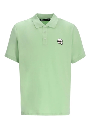Karl Lagerfeld Ikon-appliqué polo shirt - Green