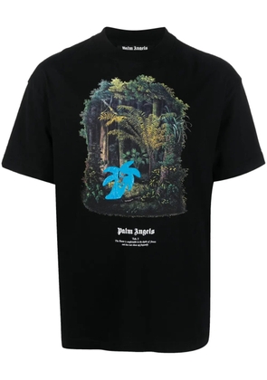 Palm Angels jungle-print organic cotton T-shirt - Black