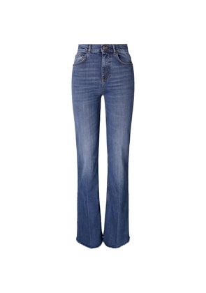 Tory Burch frayed bootcut jeans - Blue