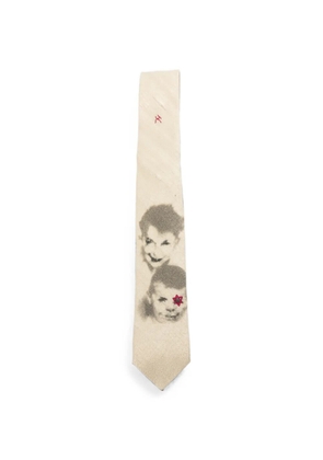 Enfants Riches Déprimés graphic-print tie - Neutrals