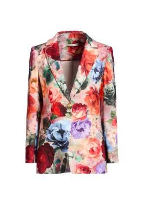 alice + olivia Breann floral-print blazer - Red