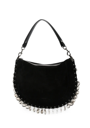 ISABEL MARANT Oskan coin-embellished suede shoulder bag - Black
