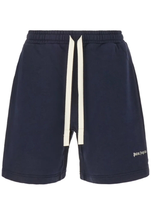 Palm Angels logo-embroidered bermuda shorts - Blue