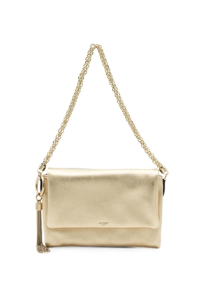 Jimmy Choo Callie metallic tassel clutch bag - Gold