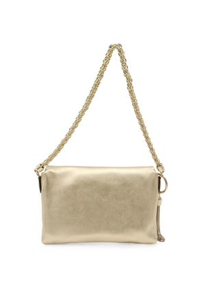 Jimmy Choo Callie metallic tassel clutch bag - Gold