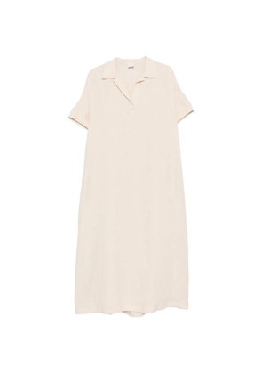 Eleventy spread-collar short-sleeve dress - Neutrals