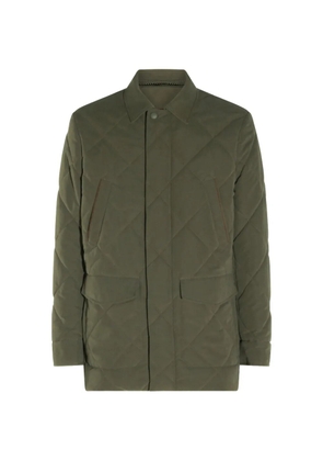 Canali quilted coat - Green