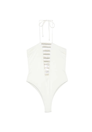 Mazzei ring-embellished swimsuit - Neutrals