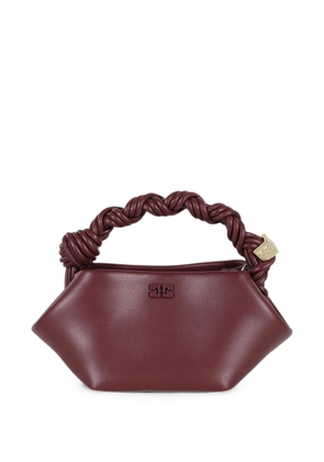 GANNI mini Bou braided-handle tote bag - Red