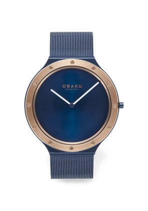 OBAKU mesh-strap 42mm watch - Blue