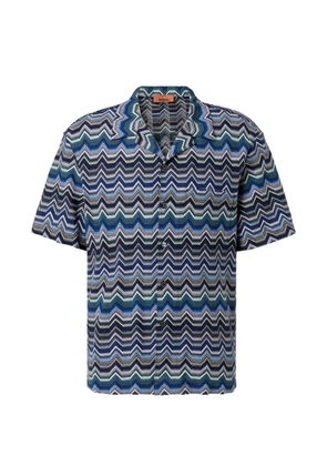 Missoni zigzag-knit shirt - Blue