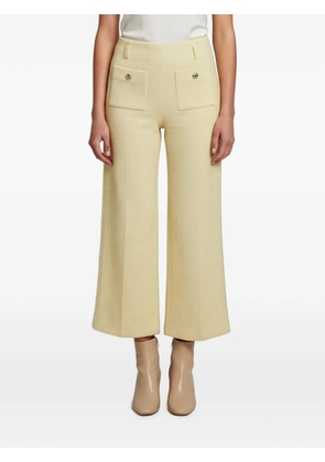 Maje tweed loose-fit trousers - Yellow