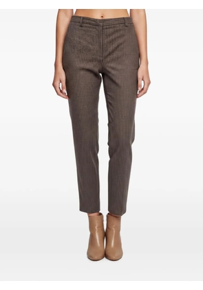 Balmain Pre-Owned striped-pattern trousers - Brown