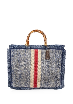 la milanesa Ortensia raffia tote bag - Blue