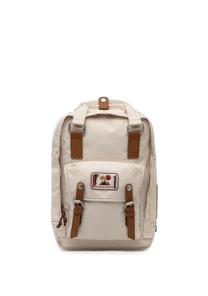 Doughnut logo-patch buckle-fastening backpack - Neutrals