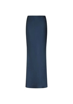 LouLou de Saison Eli silk twill A-line maxi skirt - Blue