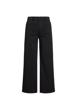 Lauren Ralph Lauren stretch-cotton wide-leg trousers - Black