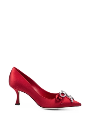 Jimmy Choo Auria 70 bow pumps - Red