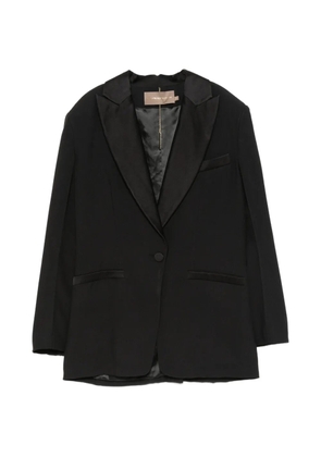 SIMONA CORSELLINI peak-lapel single-breasted blazer - Black