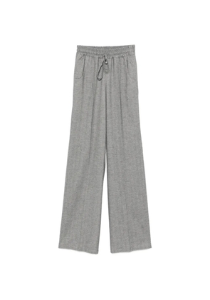 Kiton herringbone-pattern drawstring trousers - Grey