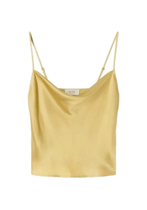 RETORI draped silk top - Yellow