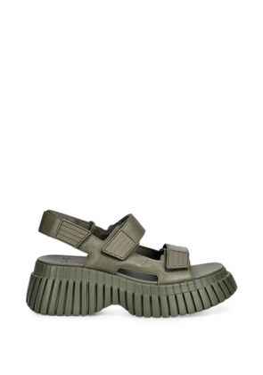 Camper BCN touch-strap platform sandals - Green