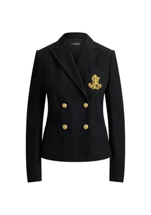 Lauren Ralph Lauren double-breasted piqué blazer - Black