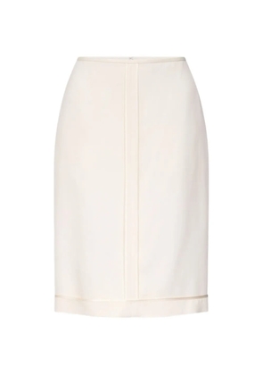 LouLou de Saison inside-out seam straight midi skirt - Neutrals
