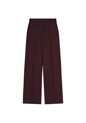 RETORI embroidered pleated trousers - Brown