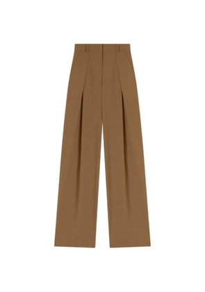 RETORI double-pleated virgin-wool trousers - Brown