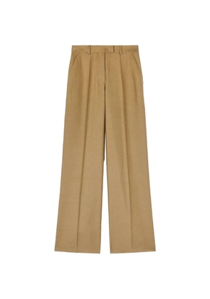 RETORI pleated silk trousers - Brown