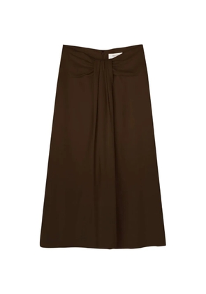 RETORI draped midi skirt - Brown