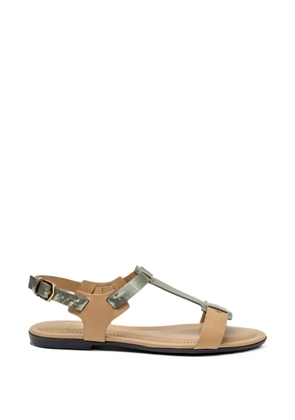 Tod's T-Bar buckled flat sandals - Neutrals