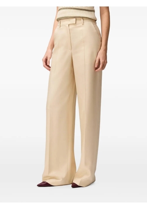RETORI pleated silk tailored trousers - Neutrals